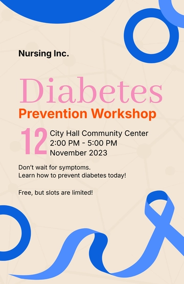 Free World Diabetes Day Event Template to Edit Online