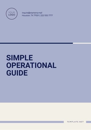 Free Simple Operational Guide Template to Edit Online
