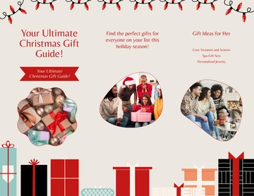 Free Christmas Gift Guide Brochure Template to Edit Online