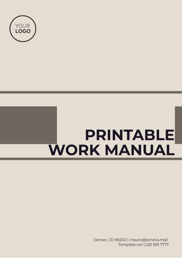 Free Printable Work Manual Template to Edit Online