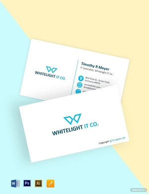 Flat IT Business Card Template