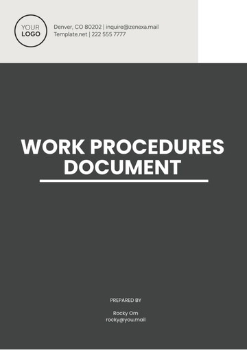 Free Work Procedures Document Template to Edit Online