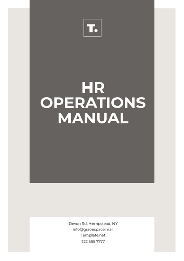 Free HR Operations Manual Template to Edit Online