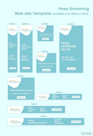 Pet Grooming Web Ads Template