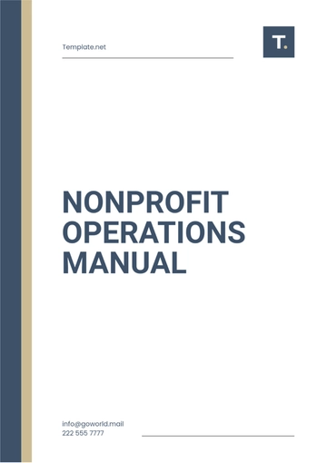 Free Nonprofit Operations Manual Template to Edit Online