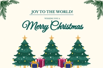 Free Christmas Tree Postcard Template to Edit Online