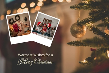 Free Christmas Postcard to Family Template to Edit Online
