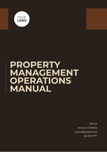Free Property Management Operations Manual Template to Edit Online