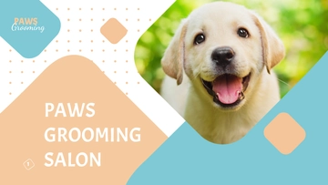 Free Pet Grooming Presentation Template to Edit Online