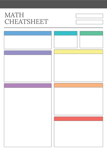 Free Blank Cheatsheet Template to Edit Online