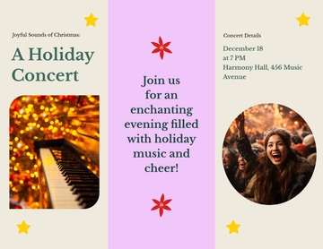 Free Christmas Concert Brochure Template to Edit Online