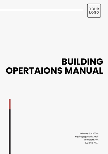 Free Building Operations Manual Template to Edit Online