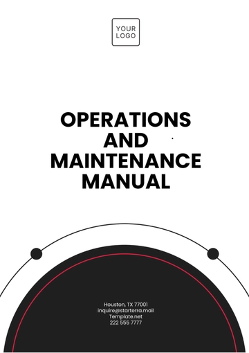 Free Operations and Maintenance Manual Template to Edit Online