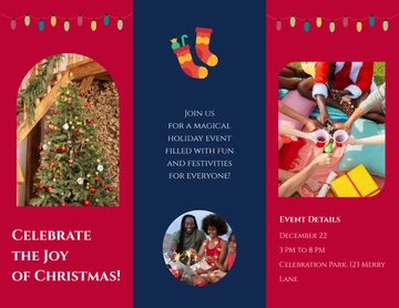 Free Christmas Event Brochure Template to Edit Online