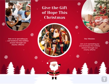 Free Professional Christmas Charity Brochure Template to Edit Online