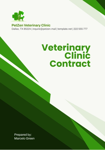 Free Veterinary Clinic Contract Template to Edit Online