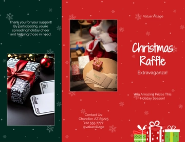Free Christmas Raffle Brochure Template to Edit Online