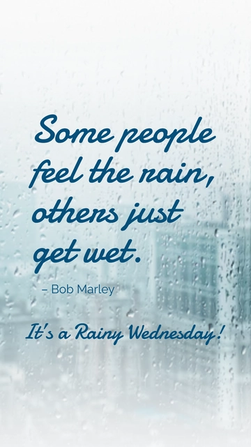 Free Rainy Wednesday Quote Template to Edit Online