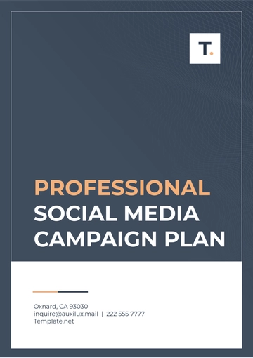 Free Professional Social Media Campaign Plan Template to Edit Online
