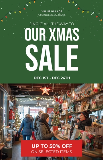 Free Festive Christmas Poster Template to Edit Online