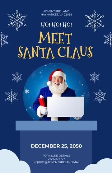 Free Santa Christmas Poster Template to Edit Online