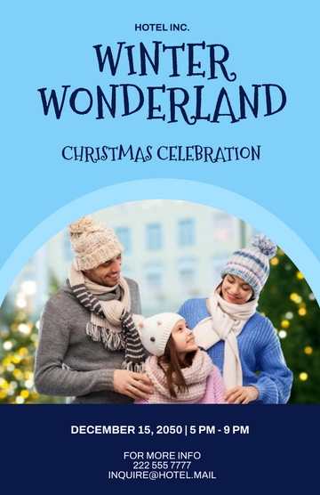 Free Winter Christmas Poster Template to Edit Online