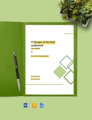 IT Services Framework Agreement Template
