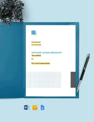 Software License - Licensor to Licensee Agreement Template