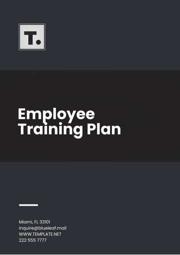 Free Employee Training Plan Template to Edit Online