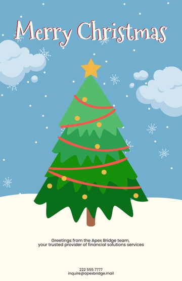 Free Colorful Christmas Tree Poster Template to Edit Online
