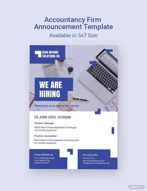 Accountancy Firm Announcement Template