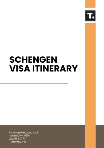 Free Schengen Visa Itinerary Template to Edit Online