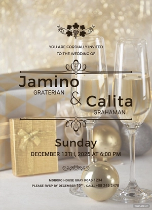 Winery Wedding Invitation Template