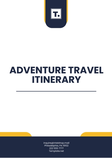 Free Adventure Travel Itinerary Template to Edit Online