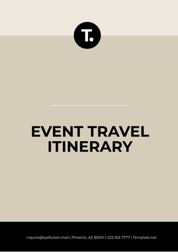 Free Event Travel Itinerary Template to Edit Online