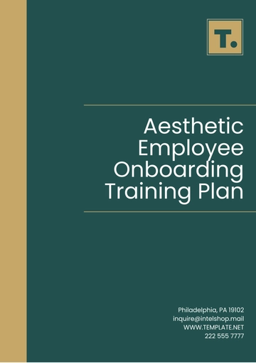 Free Aesthetic Employee Onboarding Training Plan Template to Edit Online