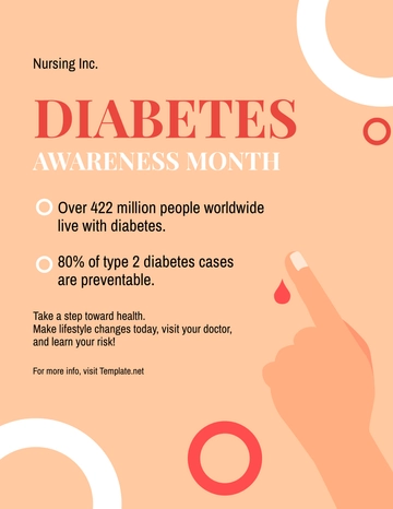Free Diabetes Awareness Flyer to Edit Online
