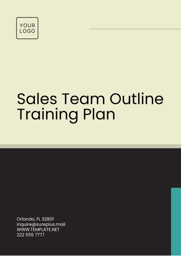 Free Sales Team Outline Training Plan Template to Edit Online