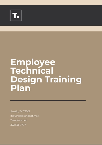 Free Employee Technical Design Training Plan Template to Edit Online