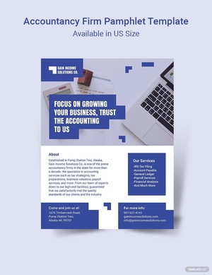 Accountancy Firm Pamphlet Template Accountancy Firm Pamphlet Template
