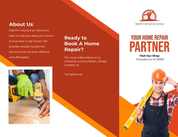 Free Handyman Service Brochure Template to Edit Online
