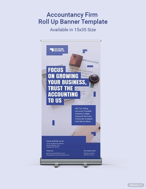 Accountancy Firm Roll Up Banner Template