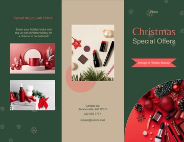 Free Christmas Special Offers Brochure Template to Edit Online