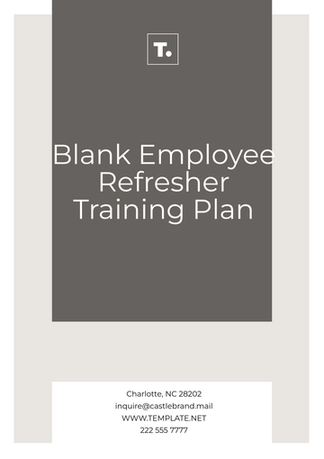 Free Blank Employee Refresher Training Plan Template to Edit Online
