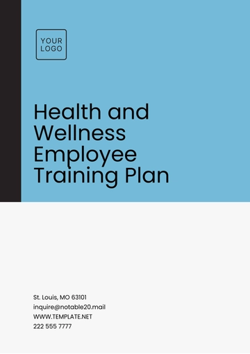 Free Health and Wellness Employee Training Plan Template to Edit Online