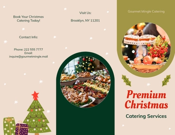 Free Christmas Catering Brochure Template to Edit Online