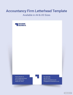 Accountancy Firm Letterhead Template