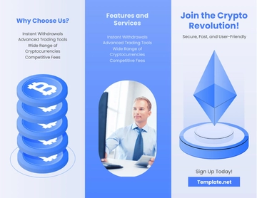 Free Cryptocurrency Exchange Brochure Template to Edit Online