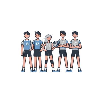 Free Volleyball Team Clipart to Edit Online