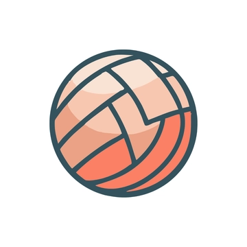 Free Retro Volleyball Clipart to Edit Online